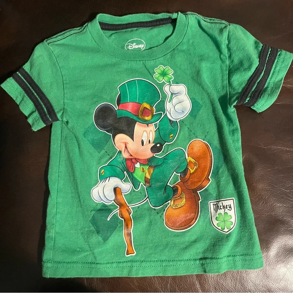 Disney Green St. Patrick's Day Tee Short Sleeve